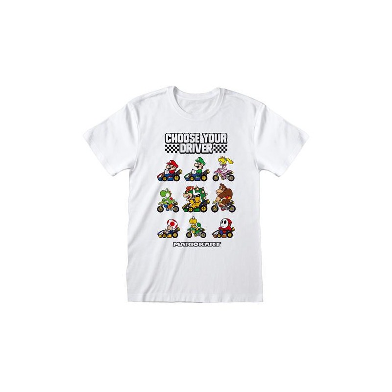 Heroes Inc. - Maglietta T-shirt Mario Kart choose your Driver Taglia S